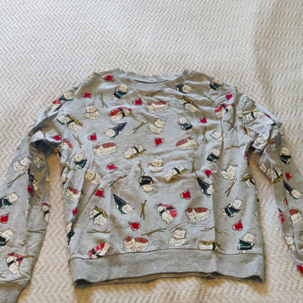 H&M Sushi Cats Sweater Size XS